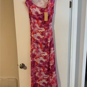 Pink Asymmetrical Sundress for Wedding Guests